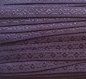 Preview: Elastisches Schrägband JACQUARD 12mm dunkelviolett